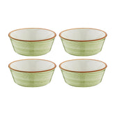 Bonna China Natura dia.4.75" h:1.75" 10 oz. Round Green Porcelain Bowl (Set of 4)